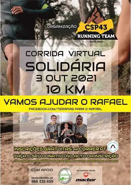 Corrida Virtual Solidária – Vamos ajudar o Rafael 2021