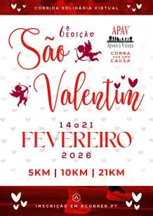 Corrida Virtual de São Valentim – APAV – 2026