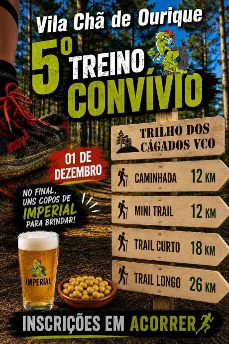 5º Treino Trail Convívio Trilho dos Cágados VCO 2026