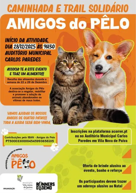 Caminhada,Trail solidario Amigos do Pelo 2026